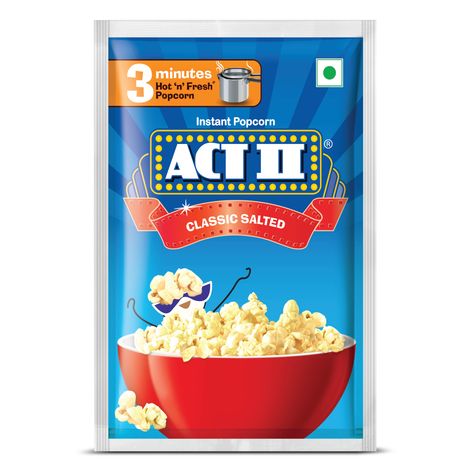 ACT II Instant Popcorn - Classic Salted, Hot & Fresh in 3 mins