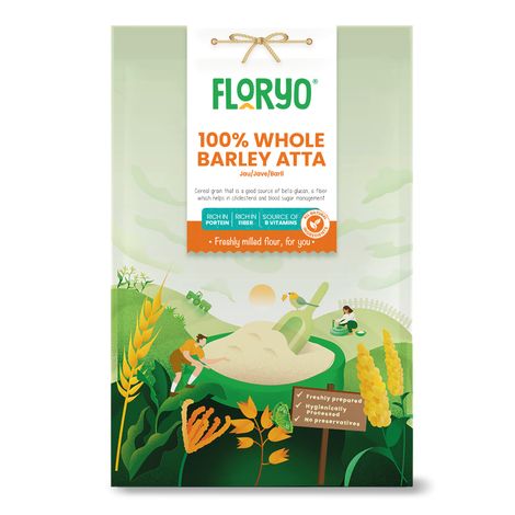 Floryo Freshly Milled Barley Atta | Jau/ Jave/ Barli