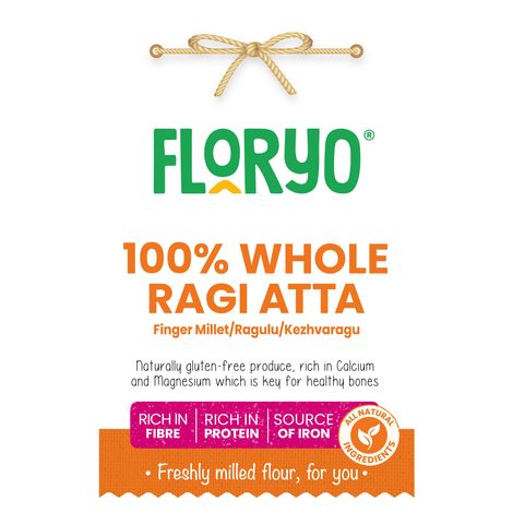 Floryo Freshly Milled Ragi Atta | Finger Millet Ragulu Kezhvaragu