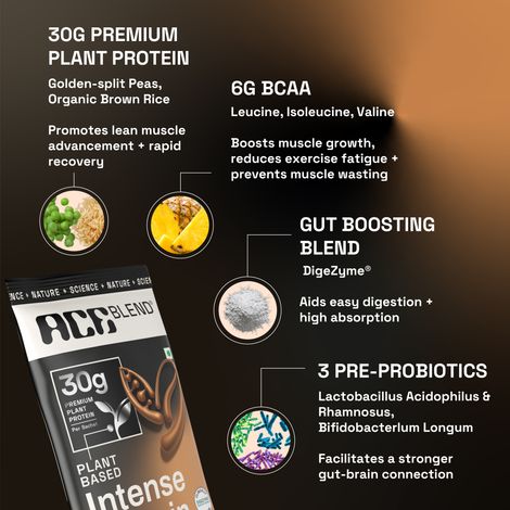 Ace Blend Premium Plant Protein | Mocha | Intense