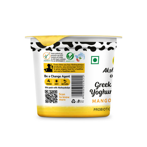 Akshayakalpa Organic Greek Yogurt - Mango