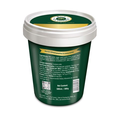 Amul Ice Lounge Persian Peach Ice Cream Tub