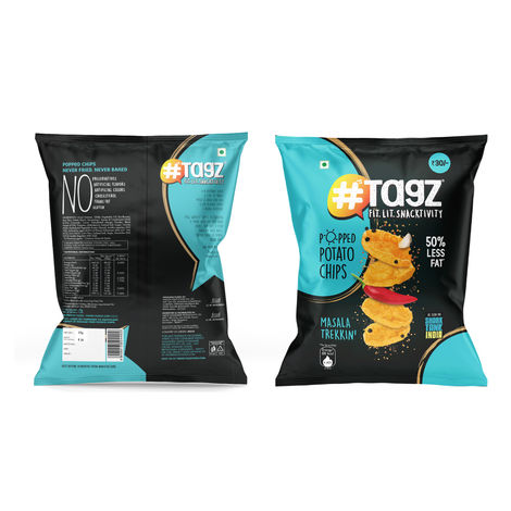 Tagz Popped Potato Chips - Masala Trekkin