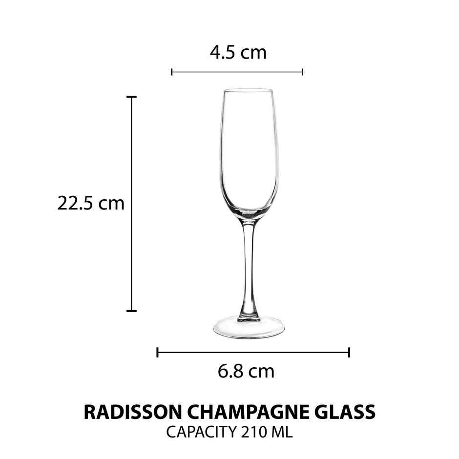 Sanjeev Kapoor Radisson Champagne Glass Set | 210 ml