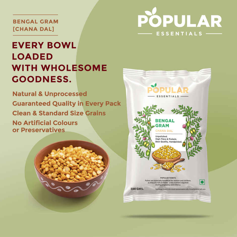 Popular Essentials Chana Dal | Un-Polished
