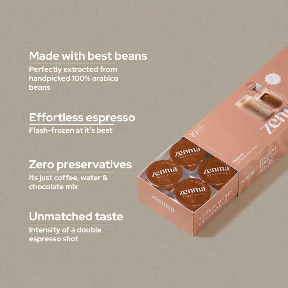 Zenma Frozen Espresso Shots - Mocha Medium Roast Coffee Pods