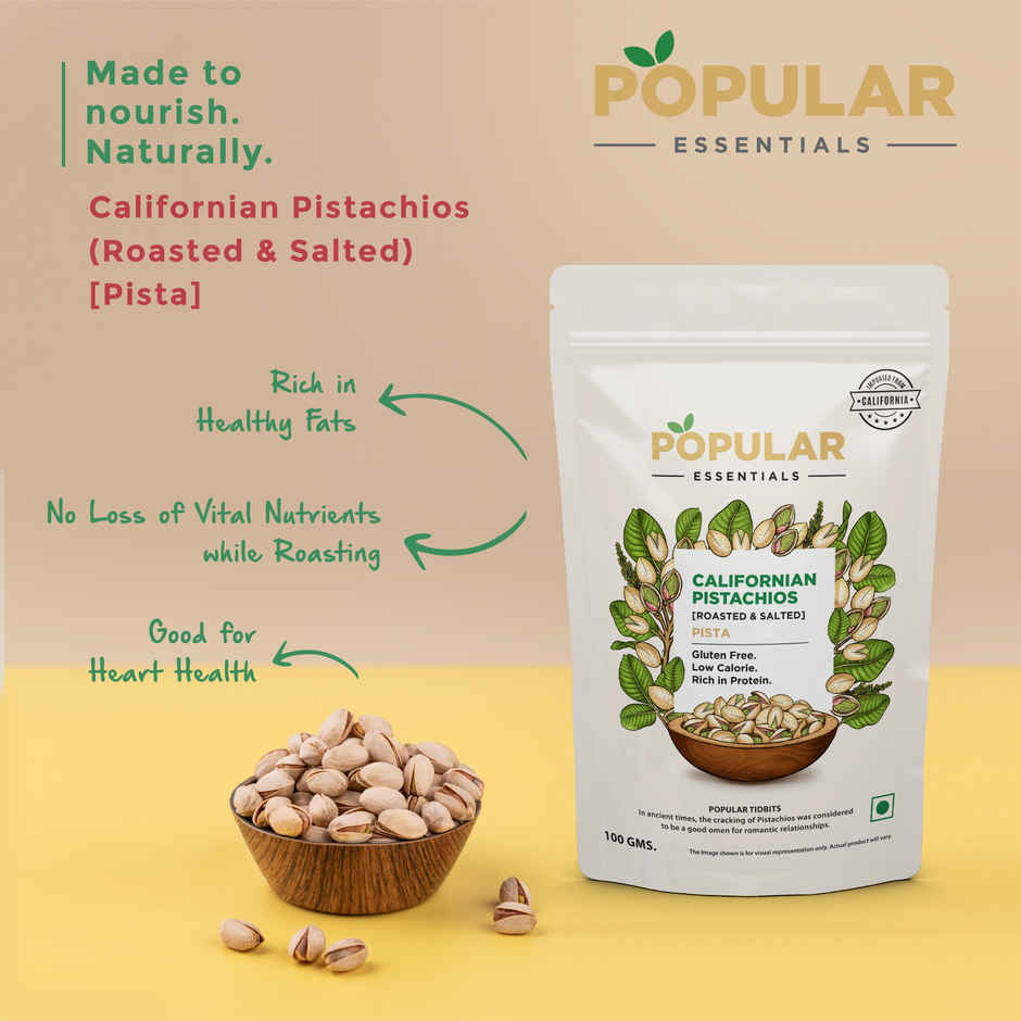 Popular Essential Californian Pistachios Roasted & Salted (With Shell)