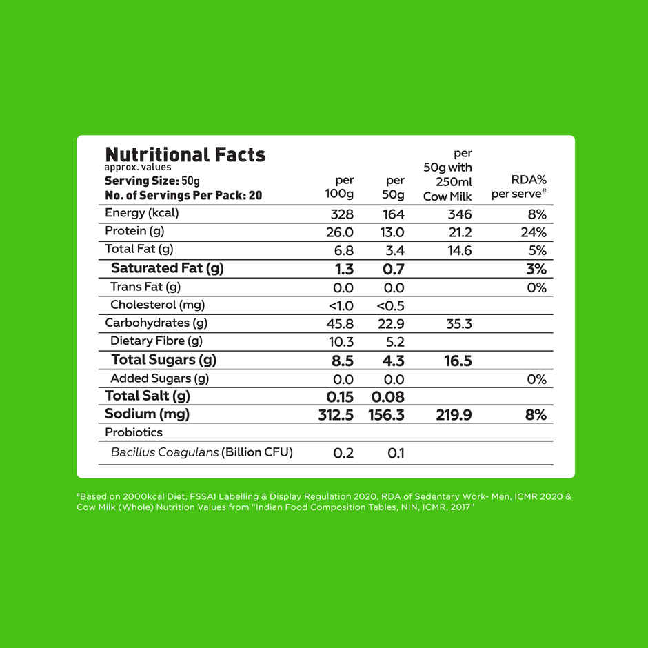 Yoga Bar 26% High Protein Oats Kesar Pista, No Added Sugar, High Fibre, Added Probiotics
