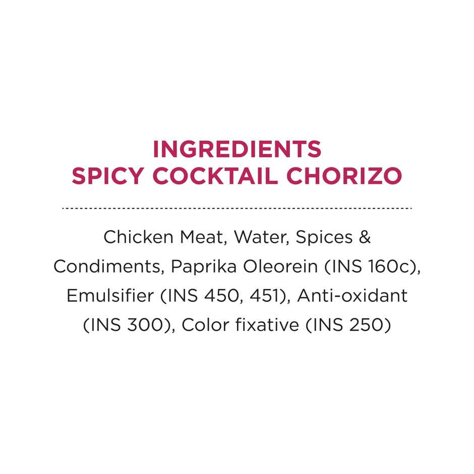 Prasuma Chicken Spicy Cocktail Chorizo