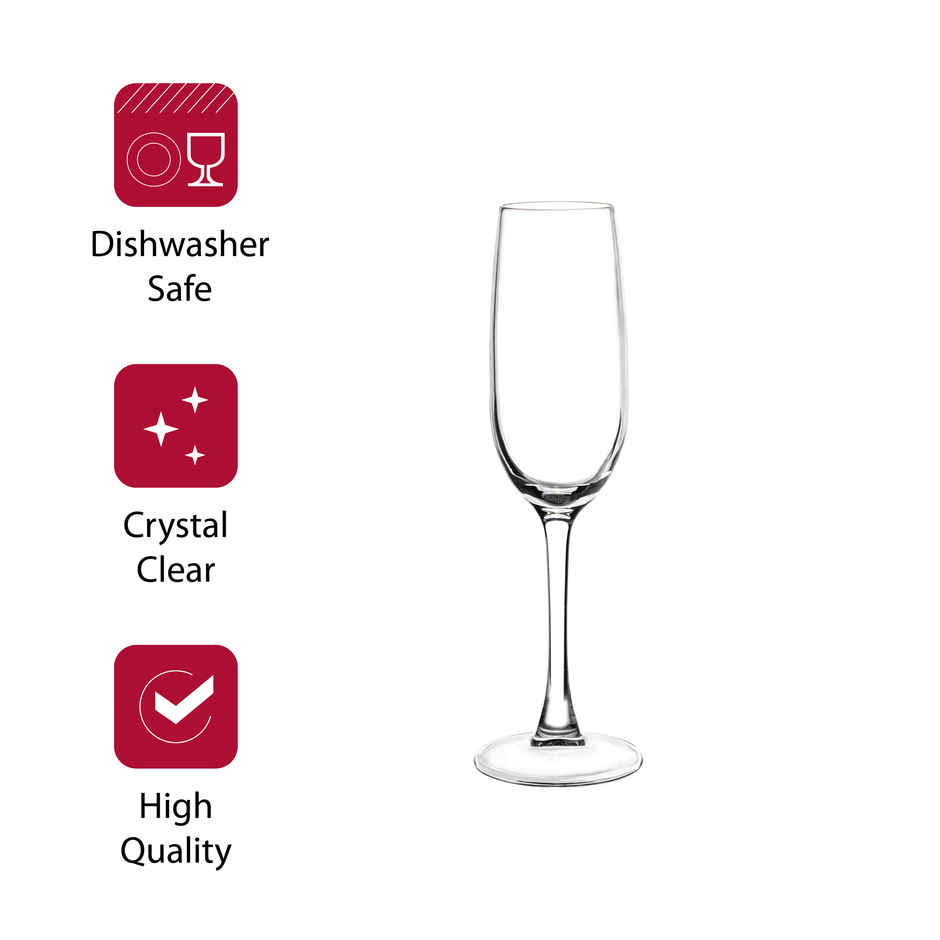 Sanjeev Kapoor Radisson Champagne Glass Set | 210 ml