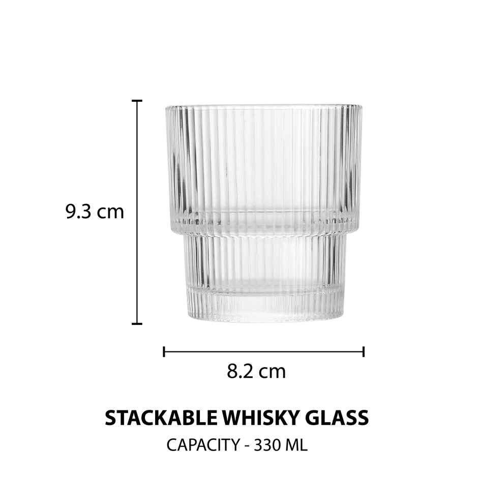Sanjeev Kapoor Stackable Whisky Glass - 330 ml