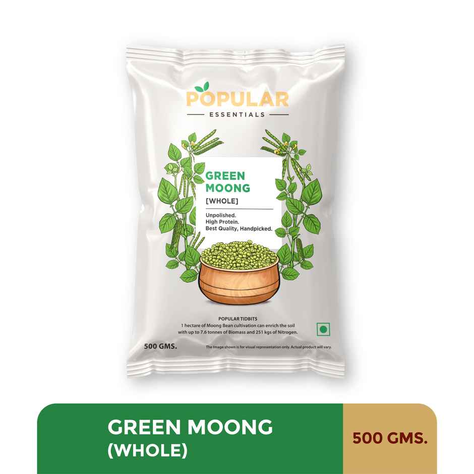 Popular Essentials Green Moong Whole(500gms) & Popular Essentials Black Brown Chana (Un-Polished)(500gms) Combo