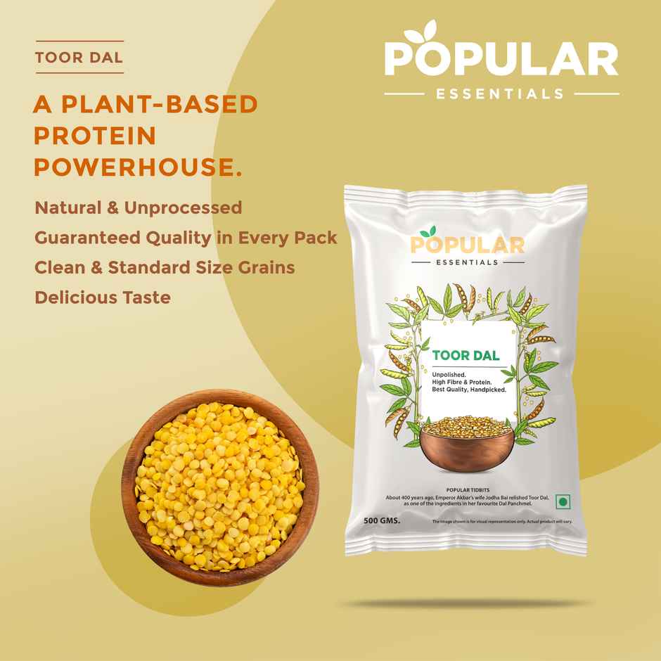 Popular Essentials Toor Dal | Un-Polished