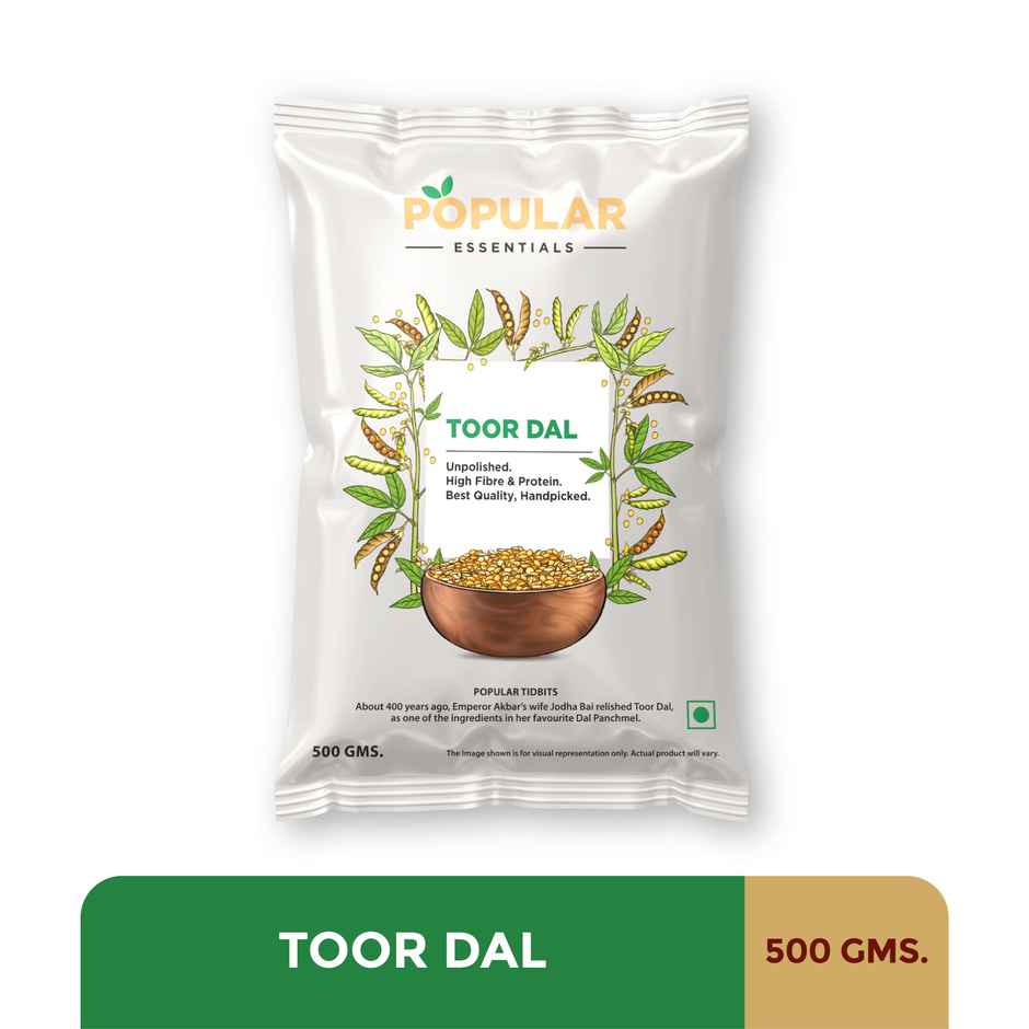 Popular Essentials Urad Dal Split (Un-Polished)(500gms) & Popular Essentials Toor Dal (Un-Polished)(500gms) Combo