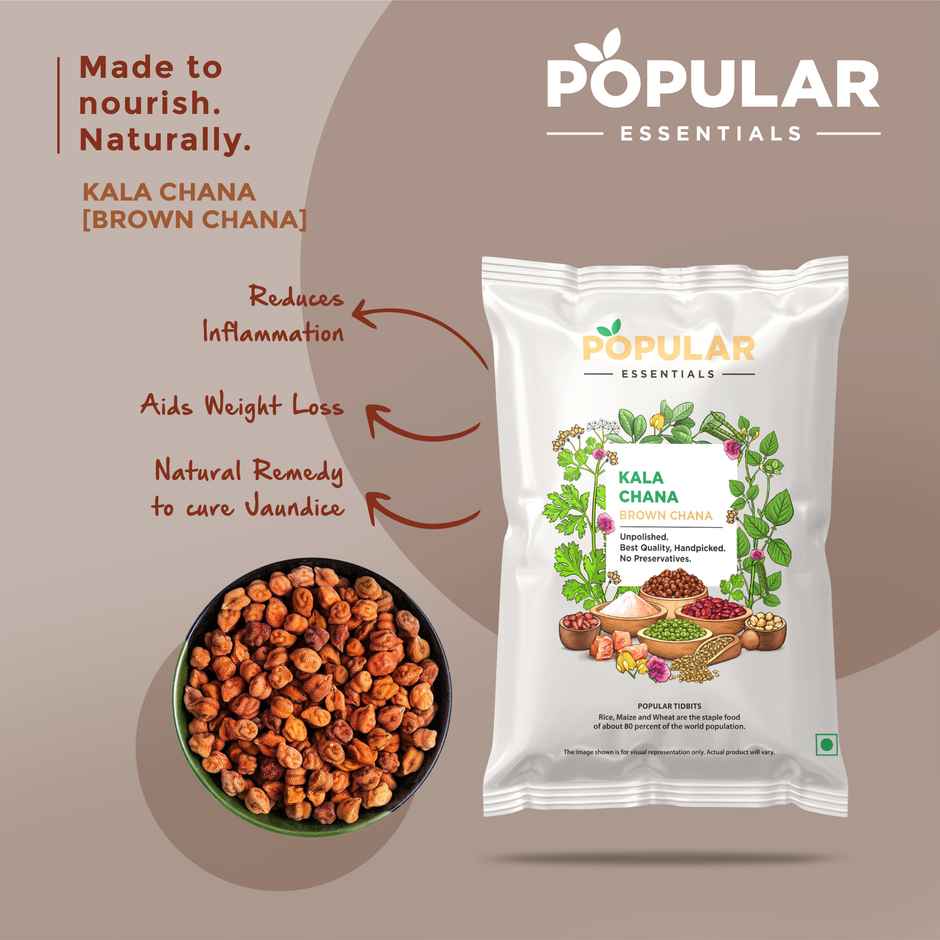 Popular Essentials Black Brown Chana | Un-Polished Combo