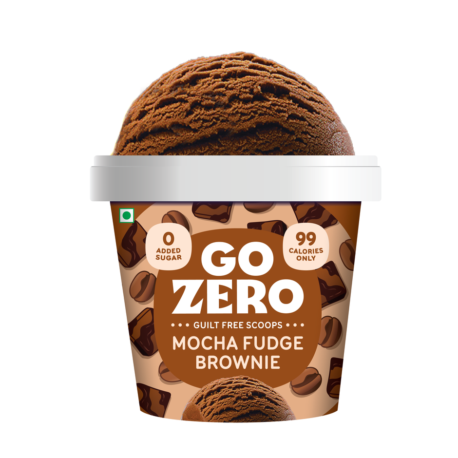 Go Zero Mocha Fudge Brownie Low Calorie Guilt Free Ice Cream Cup