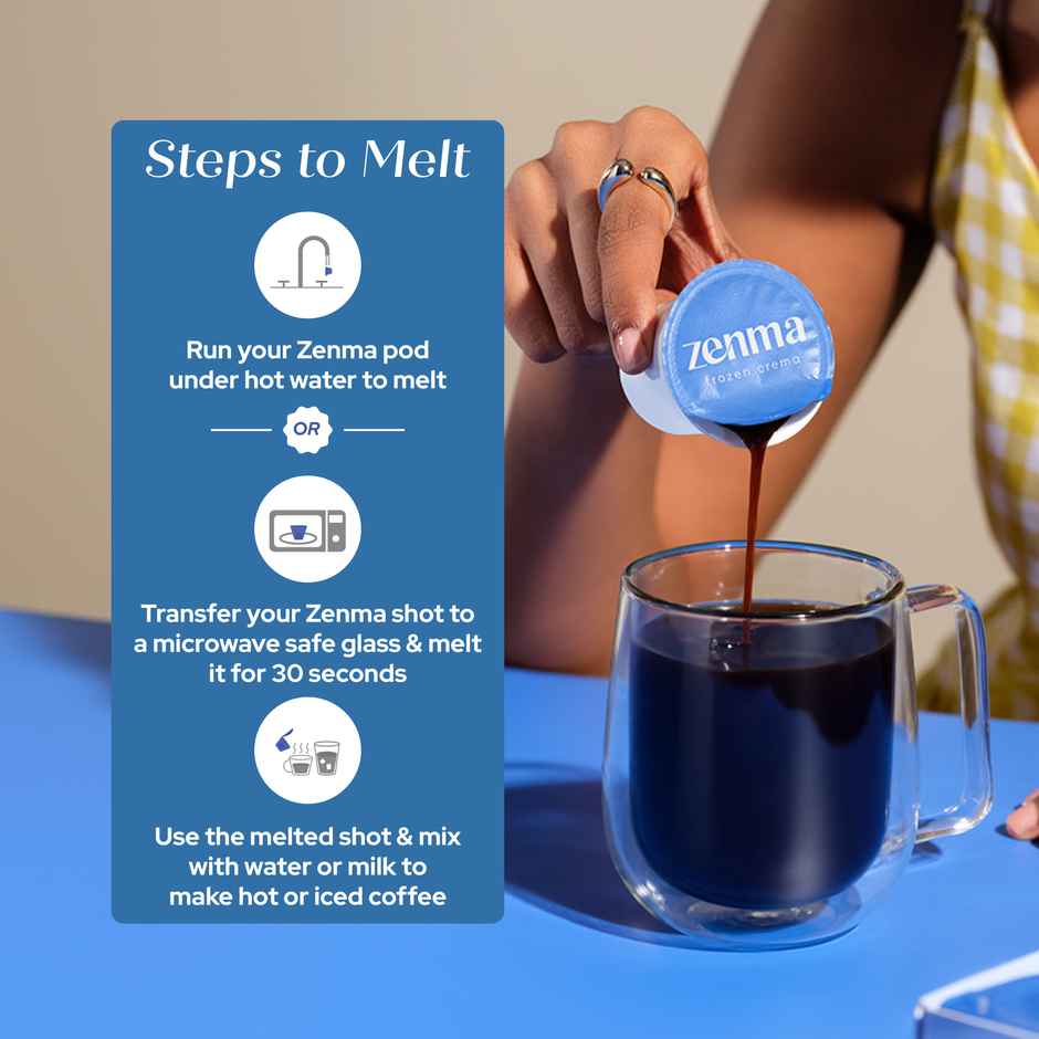 Zenma Frozen Espresso Shots Medium Roast Coffee Pods