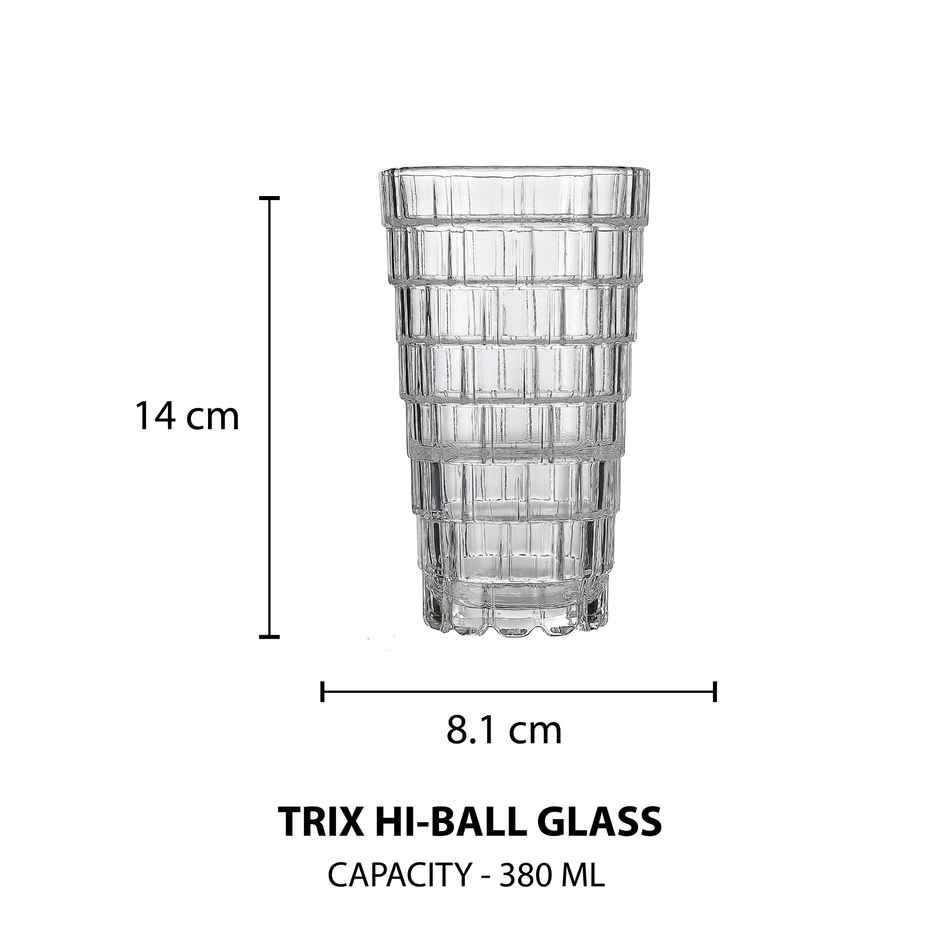 Sanjeev Kapoor Trix Hi-Ball Glass | 380 ml