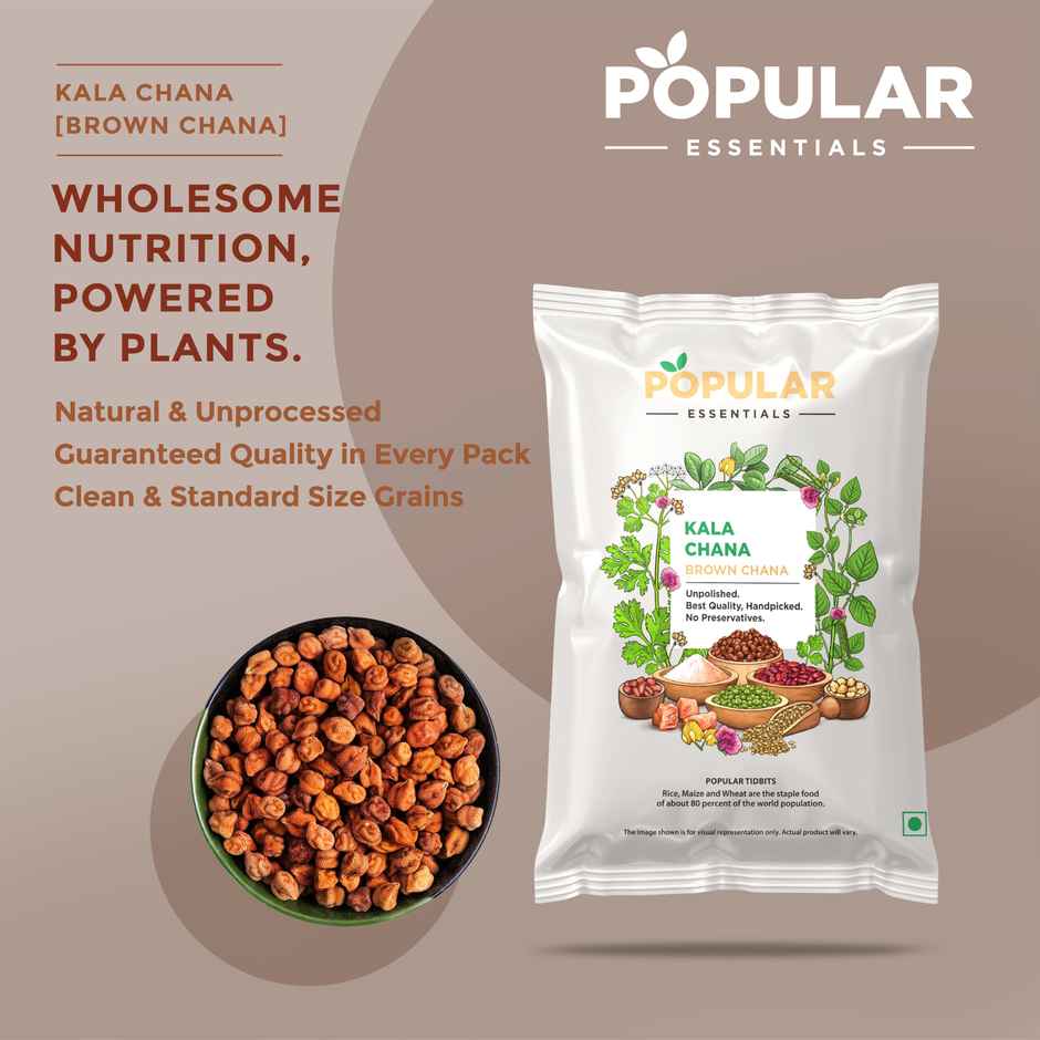 Popular Essentials Green Moong Whole(500gms) & Popular Essentials Black Brown Chana (Un-Polished)(500gms) Combo