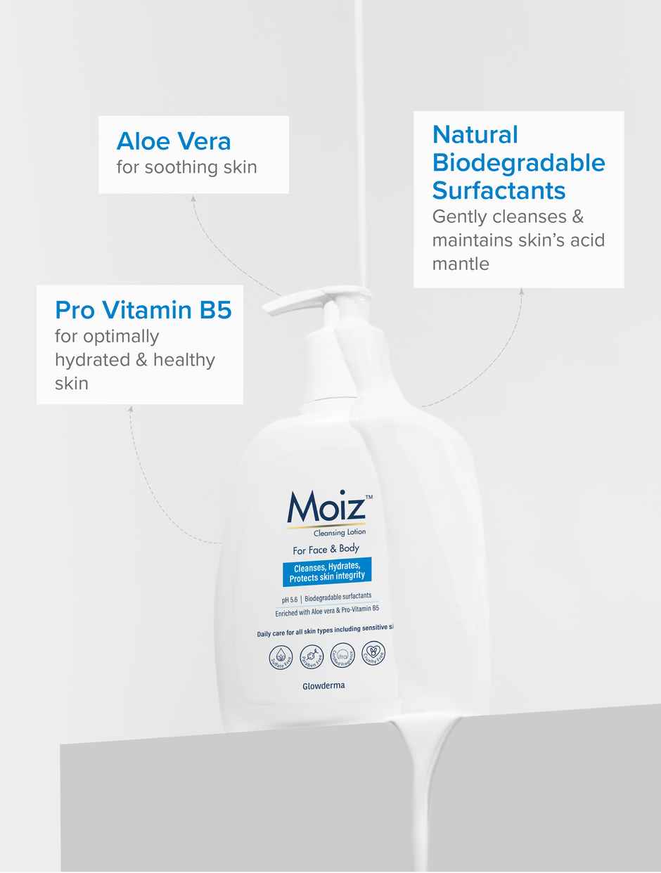 Moiz Cleansing Lotion | Gentle Skin Cleanser
