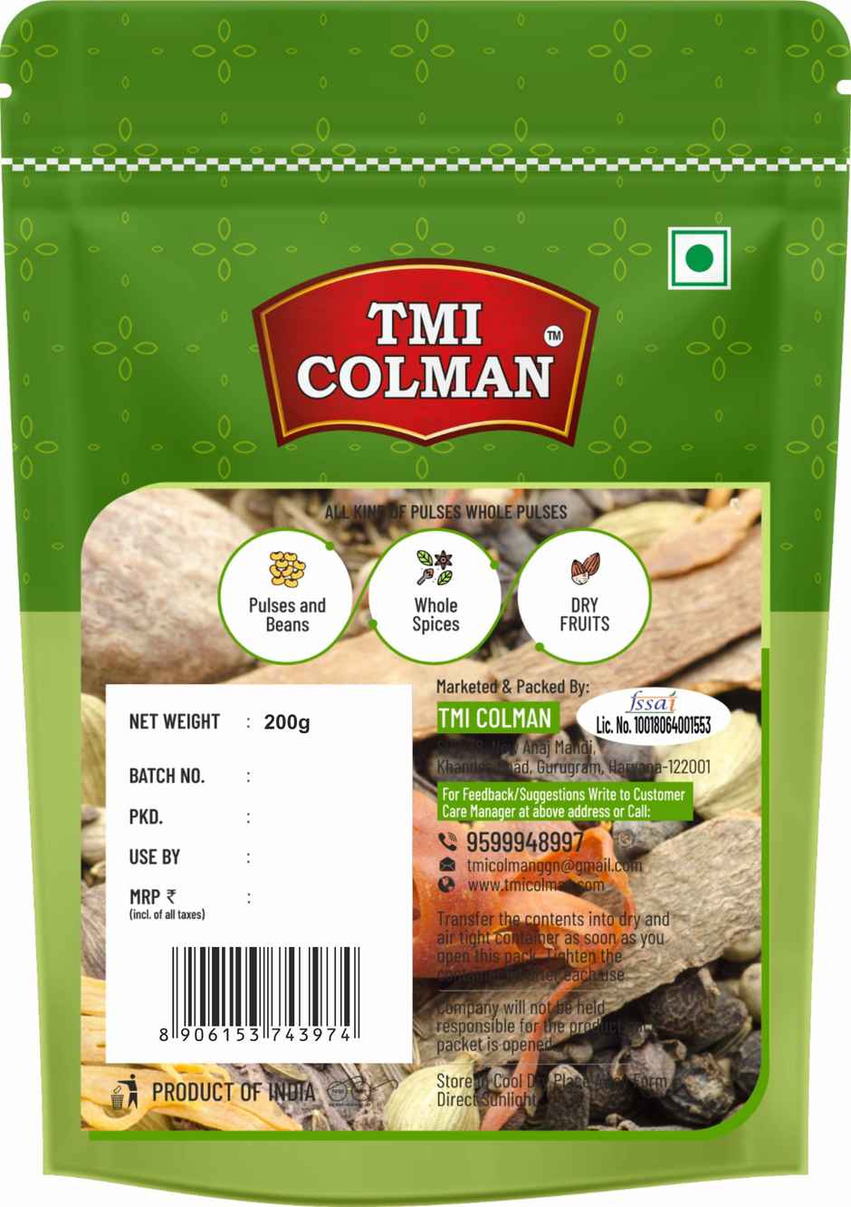 TMI COLMAN Whole Garam Masala