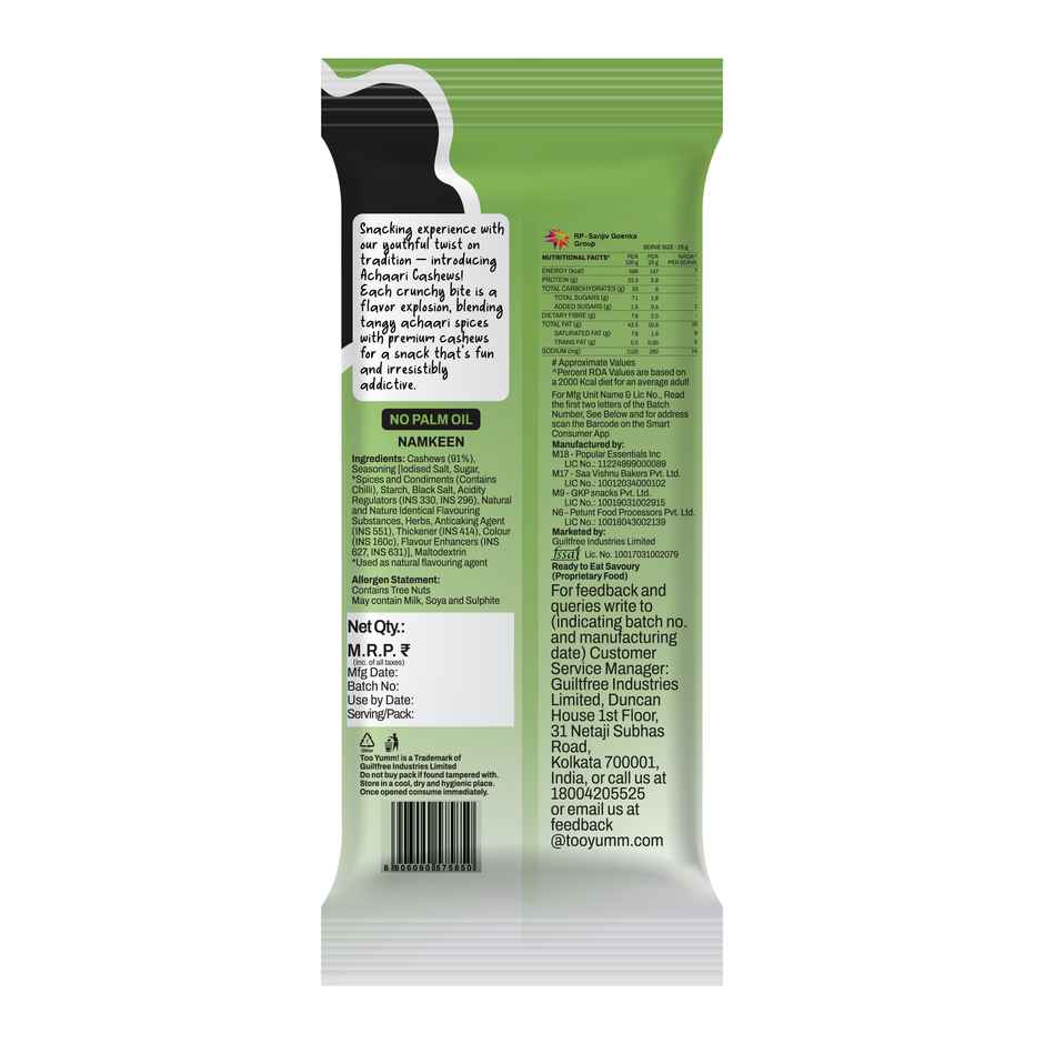 Too Yumm! Achaari Cashews