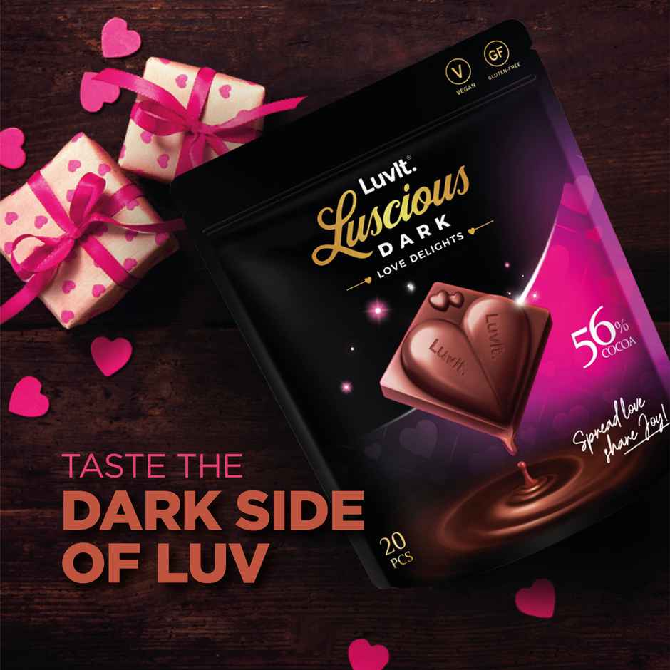 Luvit Luscious Love Delights Dark Chocolate Bar