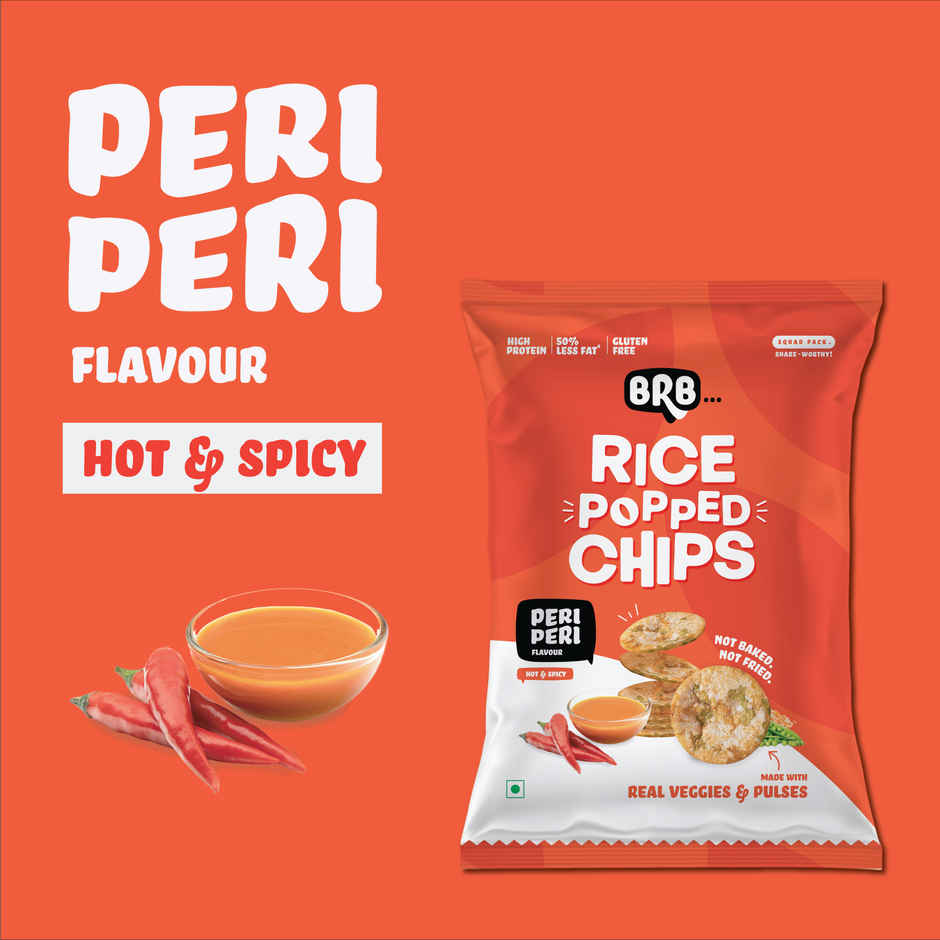 Brb Rice Popped Chips Peri Peri Flavour