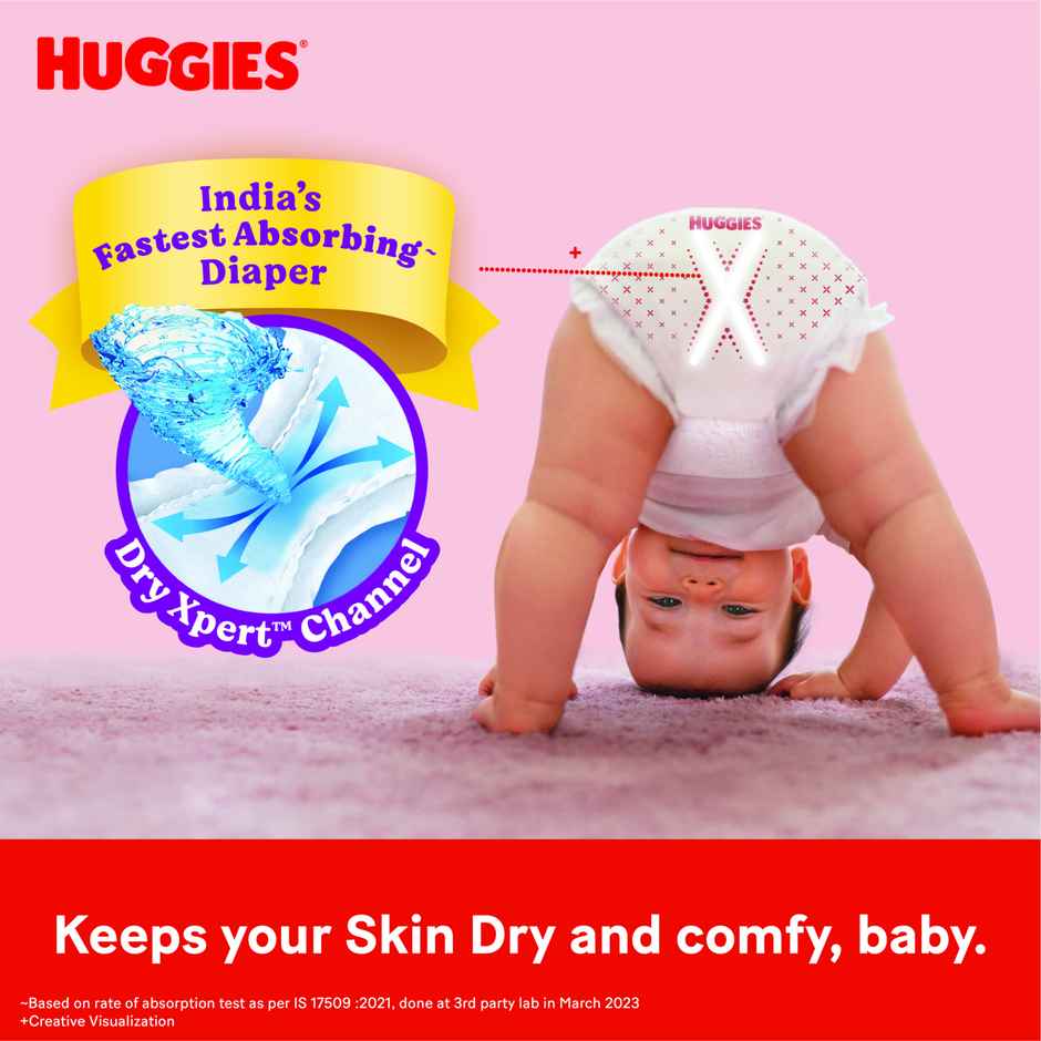 Huggies Complete Comfort Wonder Baby Diapers | Pant Style | L | 84 pcs