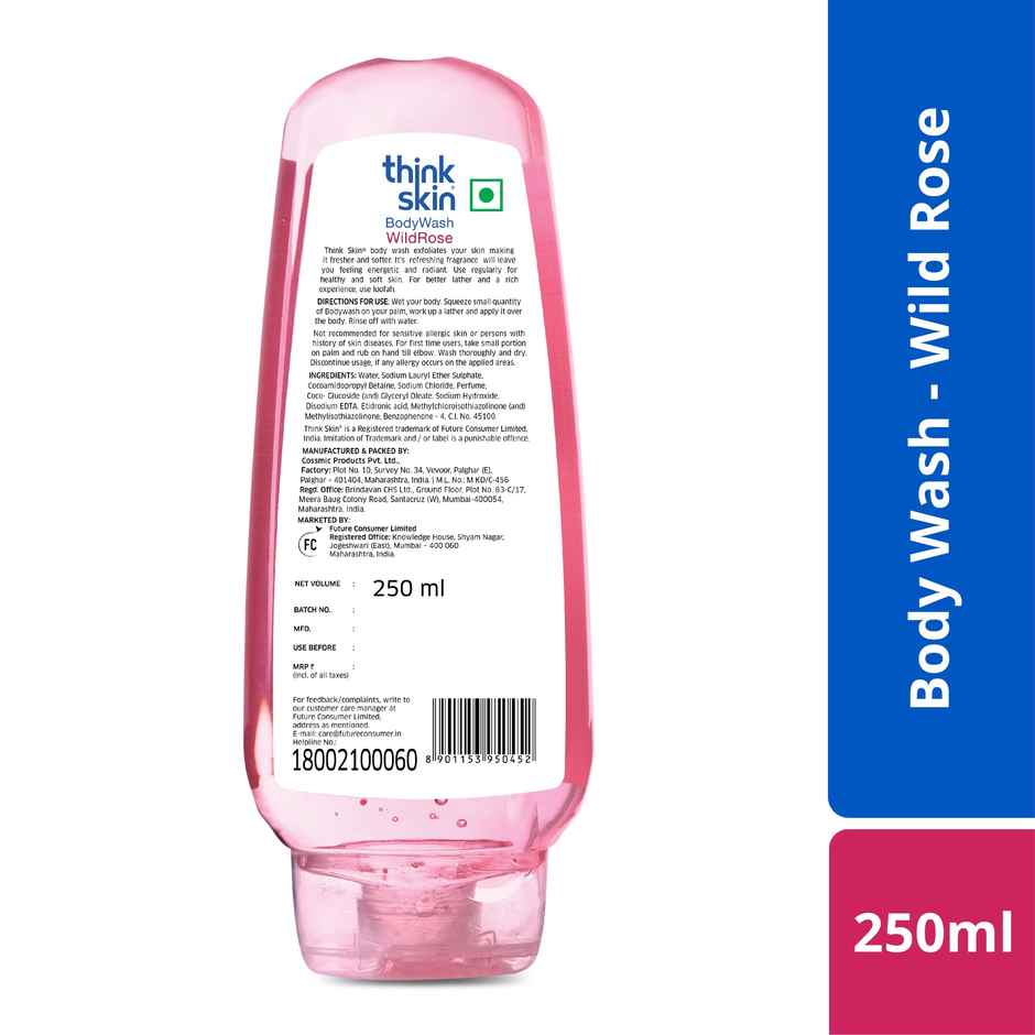 Think Skin Bodywash Wild Rose 250ml