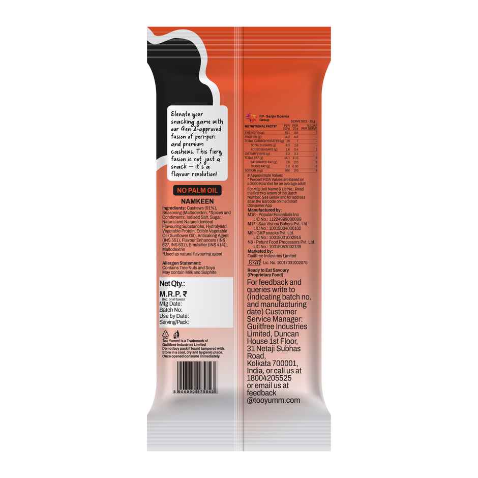 Too Yumm! Peri Peri Cashews