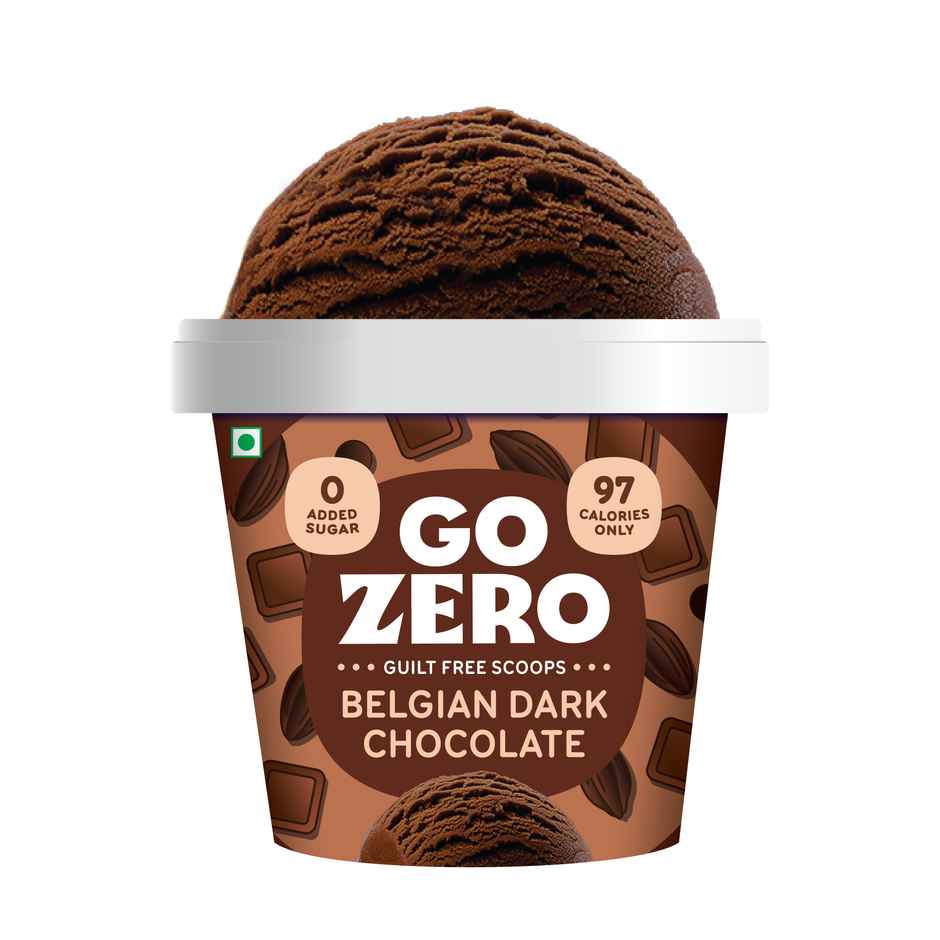 Go Zero Belgian Dark Chocolate Low Calorie Guilt Free Ice Cream Cup
