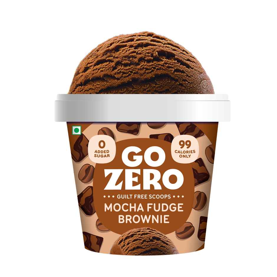 Go Zero Mocha Fudge Brownie Low Calorie Guilt Free Ice Cream Cup