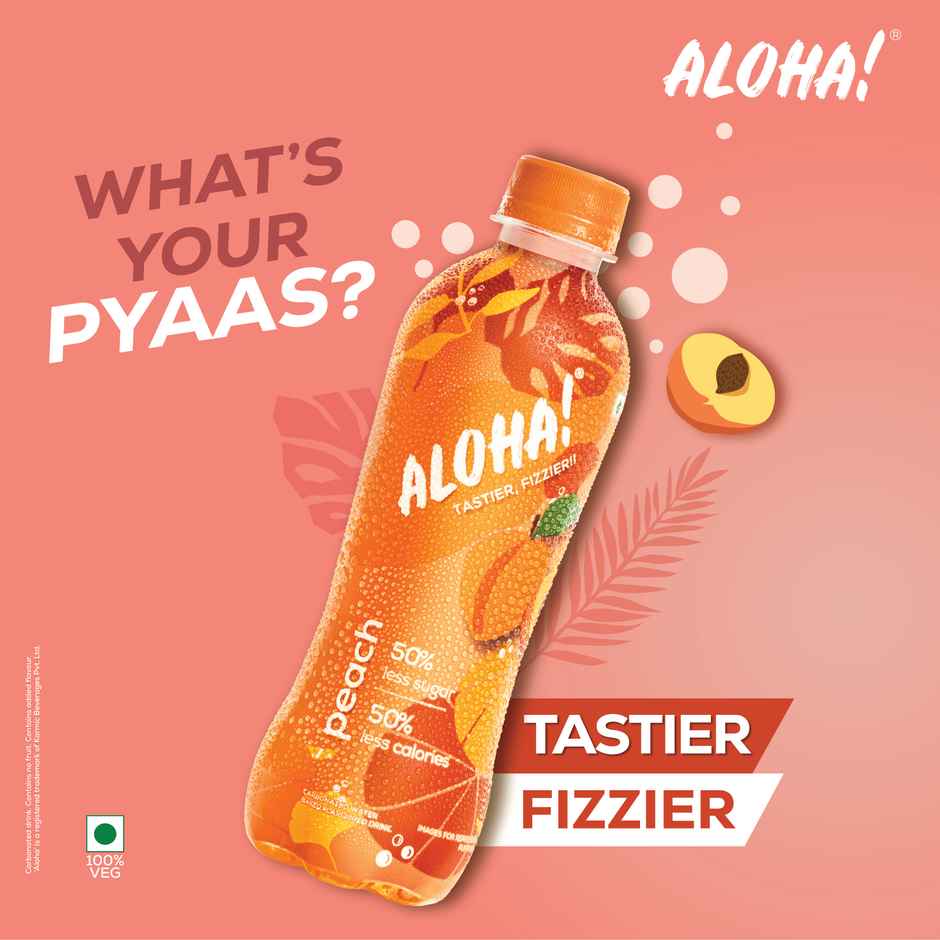 Aloha Peach Flavoured Soft Drink | Refreshing
