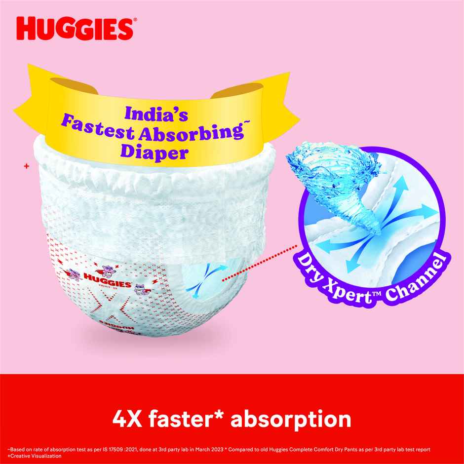 Huggies Complete Comfort Wonder Baby Diapers | Pant Style | XL | 68 pcs