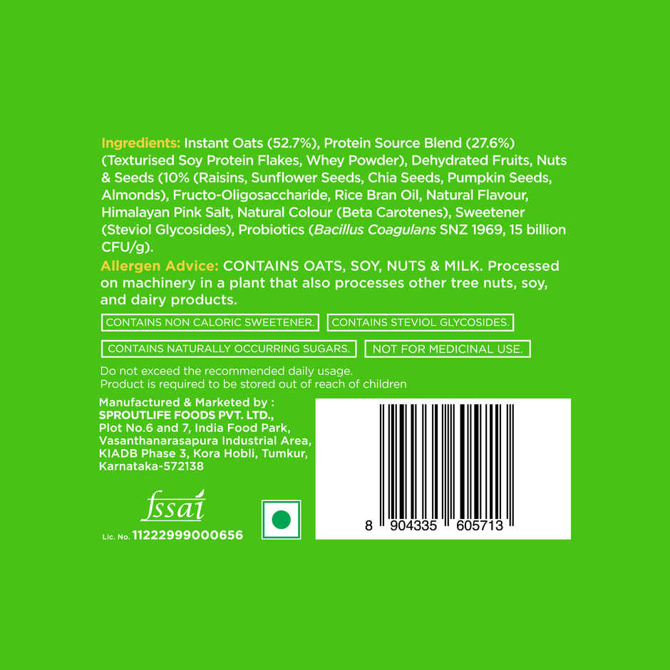 Yogabar 26g High Protein Oats| Kesar Pista Kulfi | No Refined Sugar