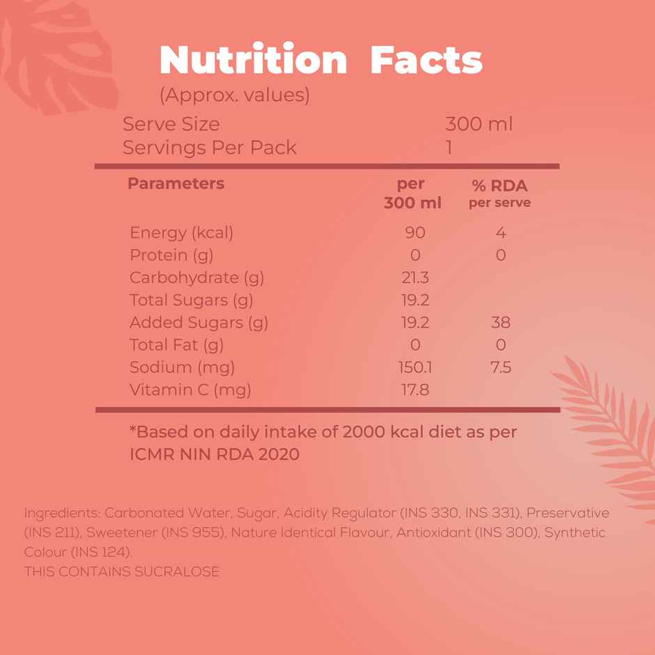 Aloha Strawberry and Lime Flavoured Soft Drink