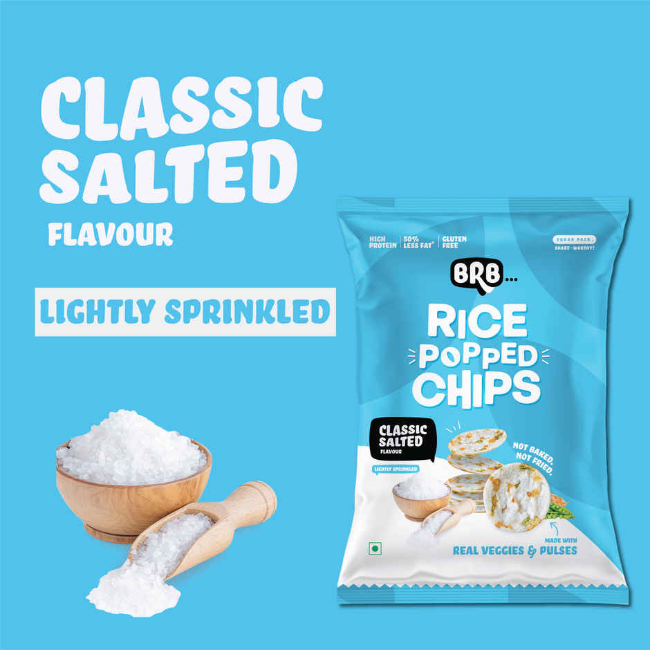 Brb Rice Popped Chips Classic Salted Flavour