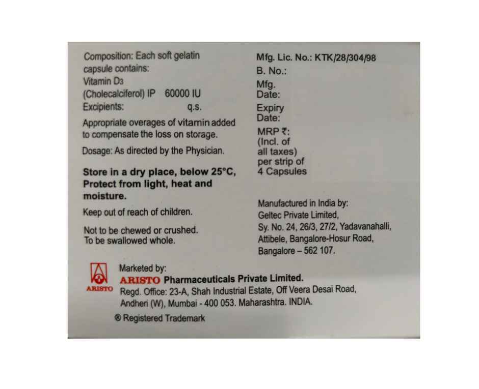 Super-D3 60000IU Vitamin D3 Capsule