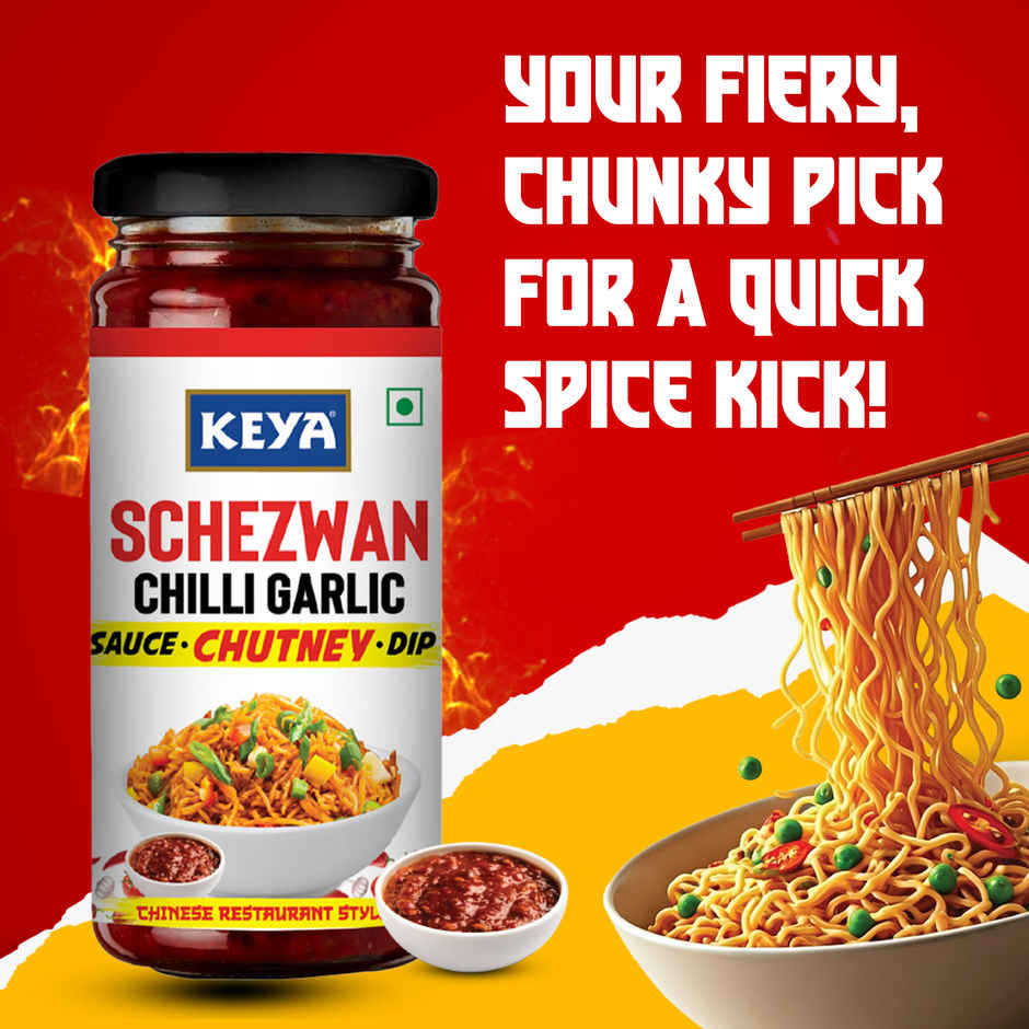 Keya Schezwan Chilli Garlic | Spicy & Tangy | Sauce | Dip| Spread | Chutney