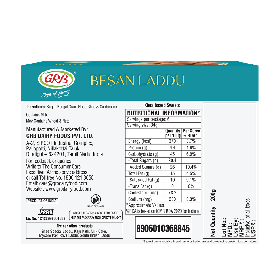 GRB Sweets Besan laddu
