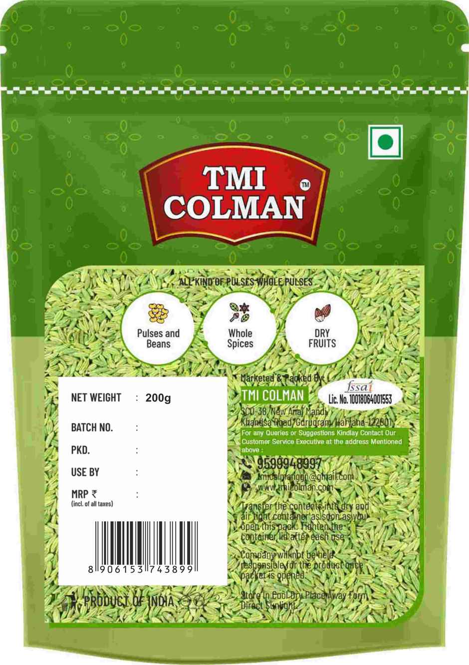 TMI COLMAN Fennel Seeds