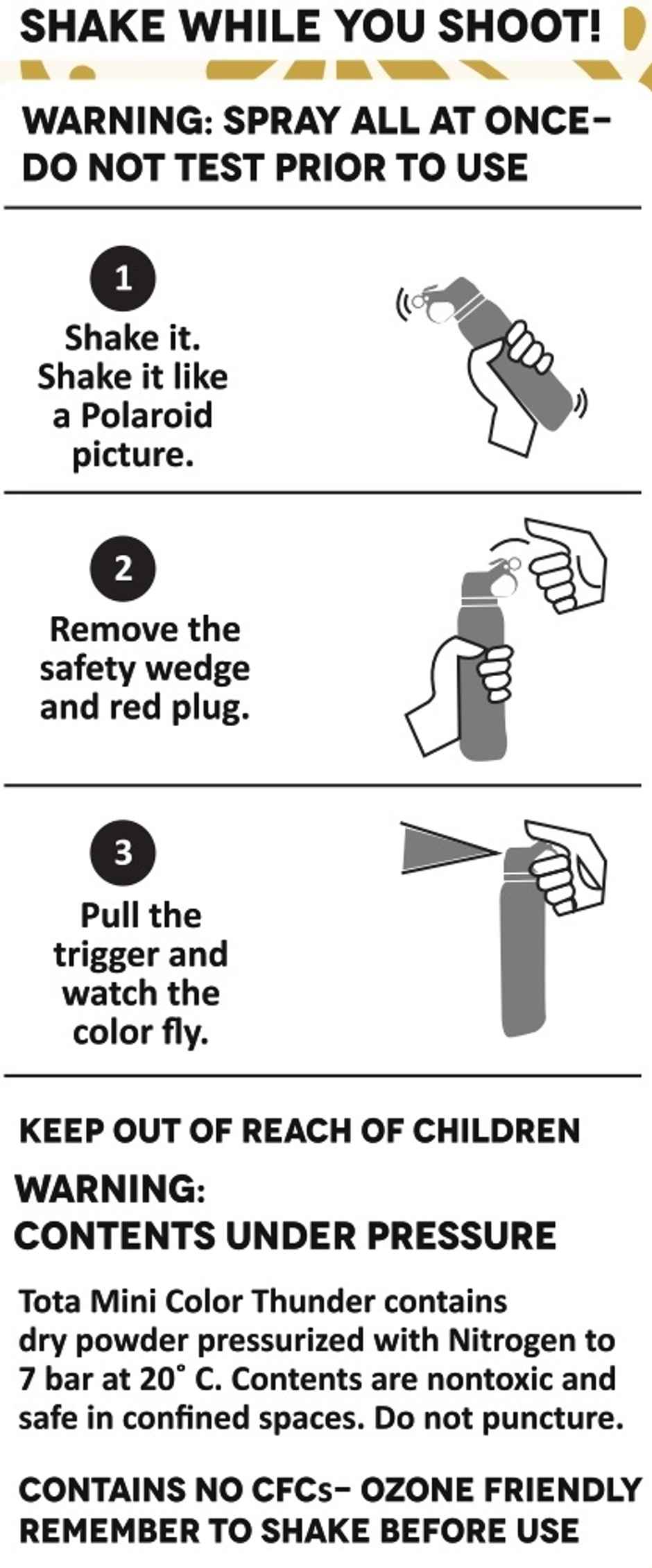 Mini Thunder Yellow  | Cylinder Spray | Tota