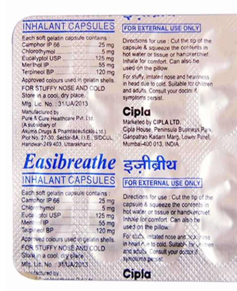 Easibreathe Inhalant Capsule