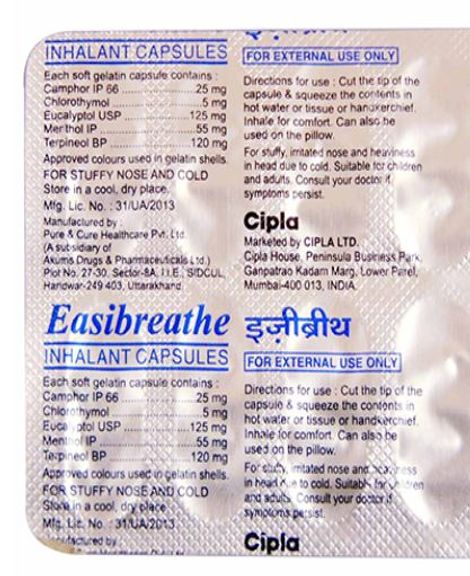 Easibreathe Inhalant Capsule