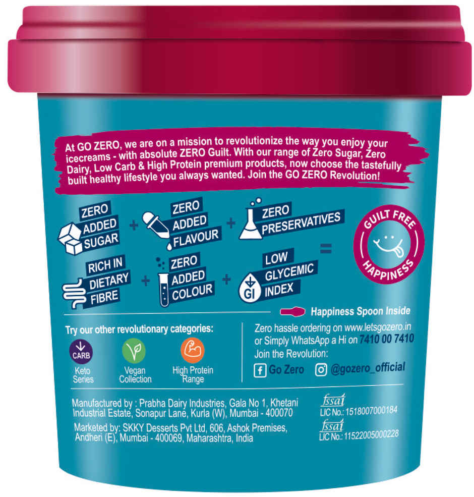 Go Zero Cold Brew Coffee Low Calorie Guilt Free Ice Cream Cup
