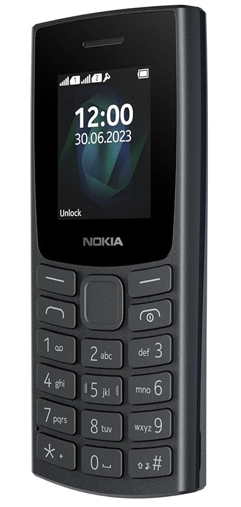Nokia 105 2023 Dual Sim Keypad Mobile | 1.7" Display | 800 mAh Battery | Built in UPI | Black