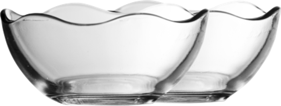 Yera Glassware Twisty Bowl Set | 190 ml Each
