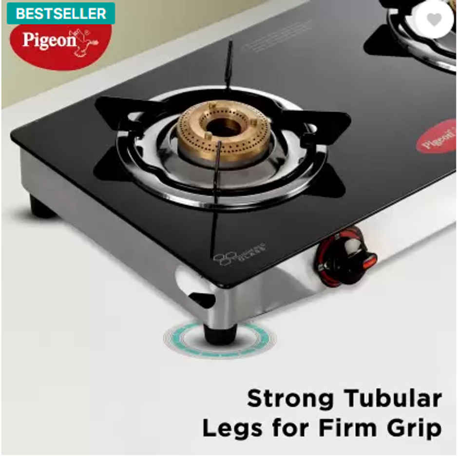 Pigeon Glasstop Special Gas Stove | 2 Burner 