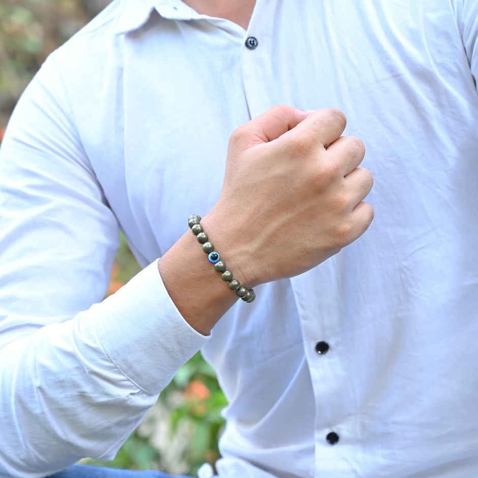 Hindcraft Original Pyrite Bracelet for Men & Women -  Certified Hand Bracelet for Wealth & Protection